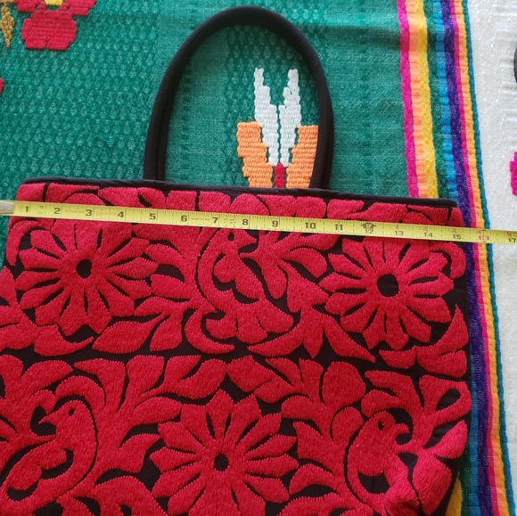 NWOT ♥️ RED Jalapa de Díaz, Oaxaca Mexican Satchel - Picture 6 of 12